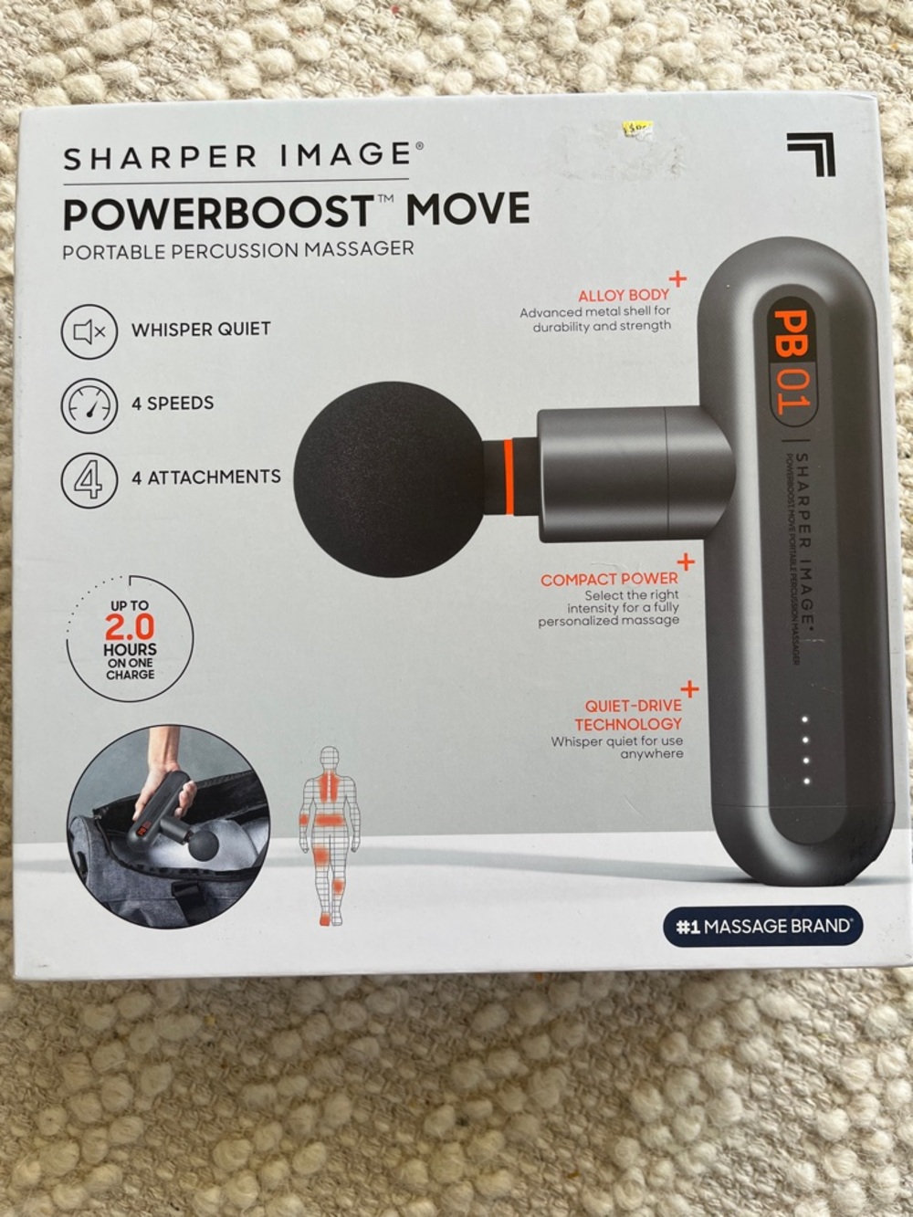 Sharper Image Power Boost Move (Portable Massager)- Brand New!
